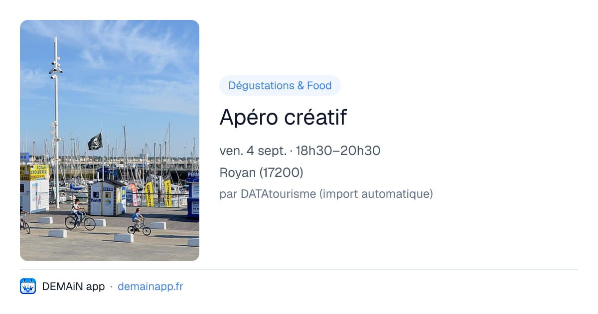 Apéro créatif — Royan