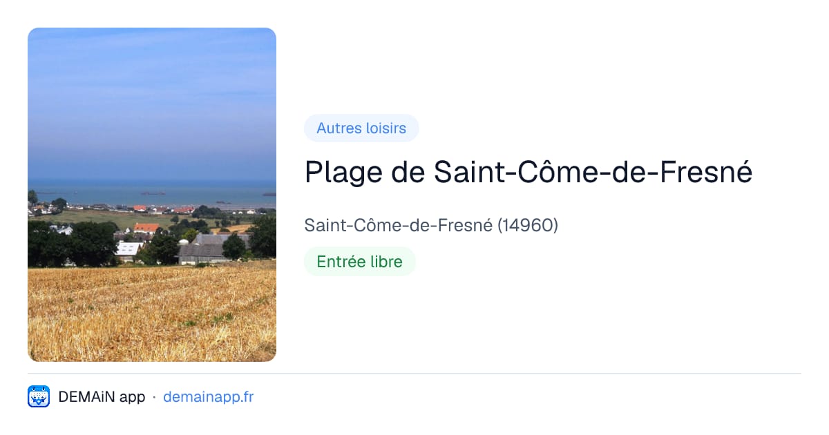 Plage de Saint-Côme-de-Fresné — Saint-Côme-de-Fresné