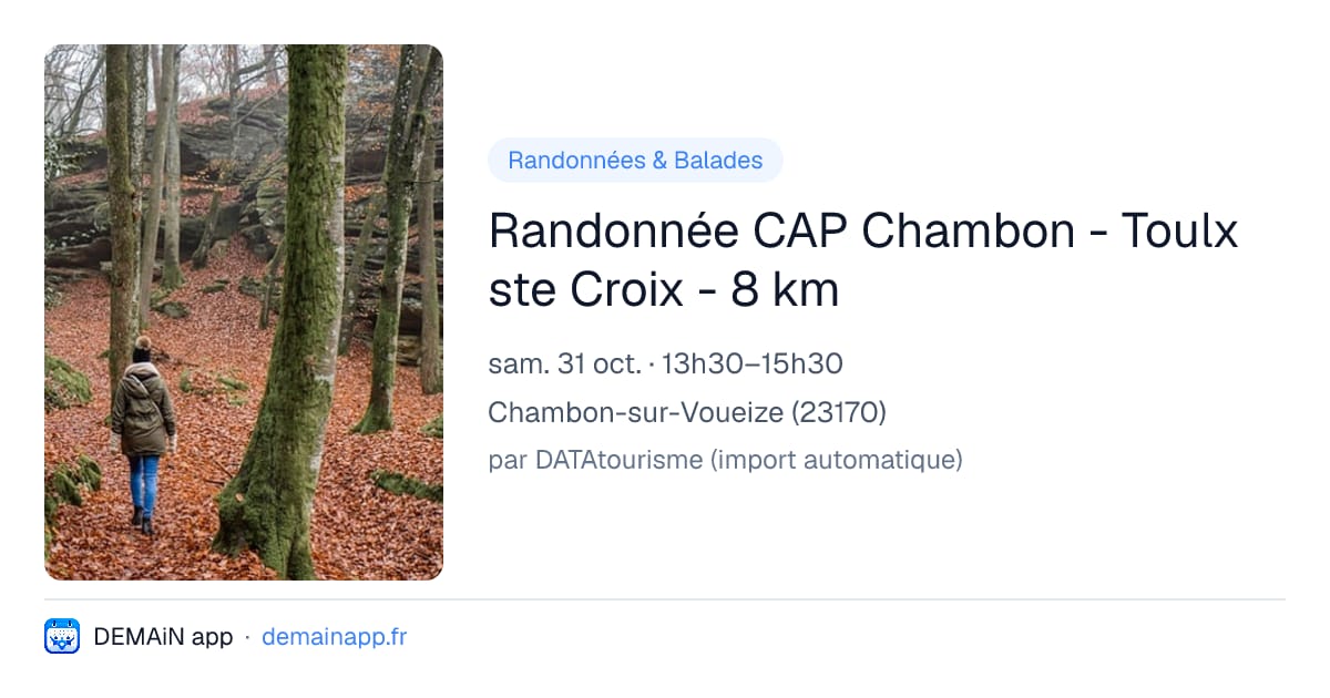 Randonnée CAP Chambon - Toulx ste Croix - 8 km — Chambon-sur-Voueize