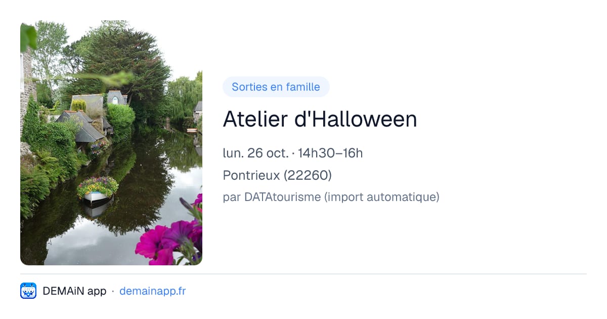 Atelier d'Halloween — Pontrieux