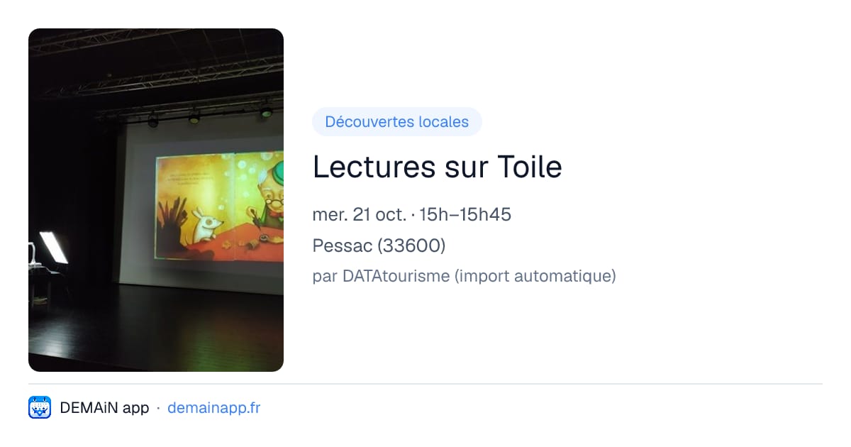 Lectures sur Toile — Pessac