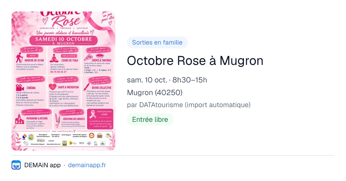 Octobre Rose à Mugron — Mugron