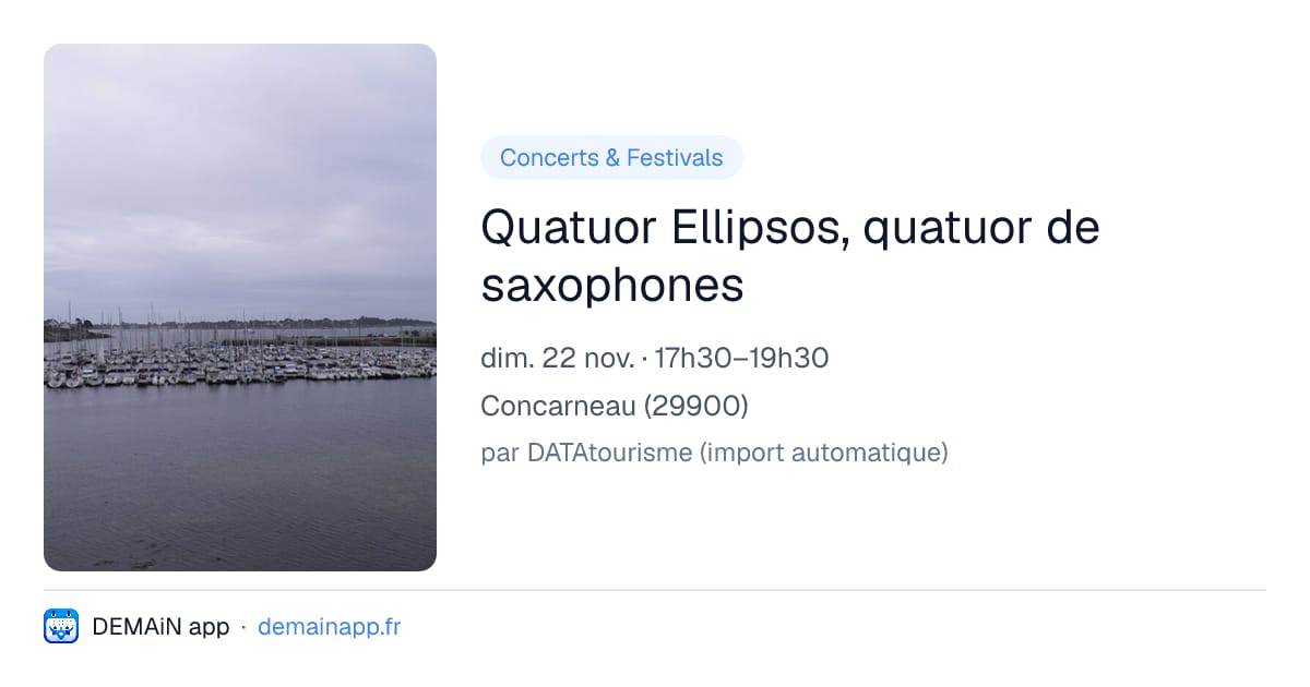 Quatuor Ellipsos, quatuor de saxophones — Concarneau