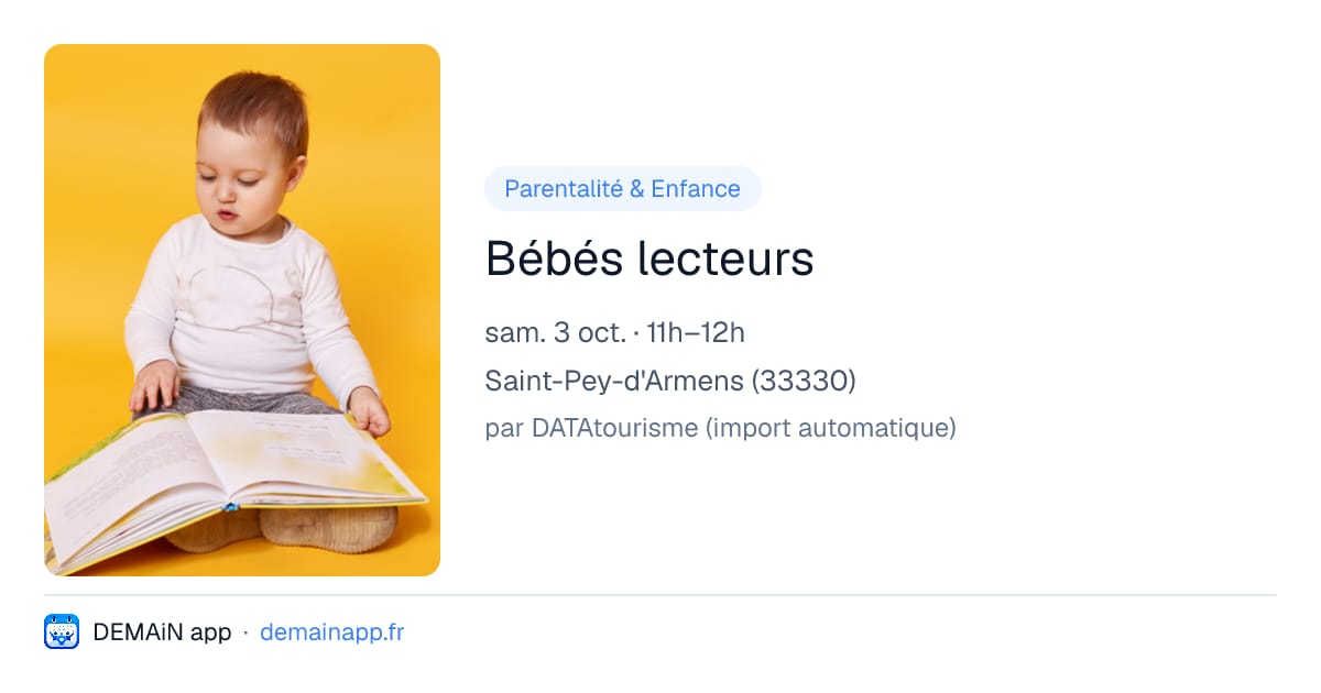 Bébés lecteurs — Saint-Pey-d'Armens