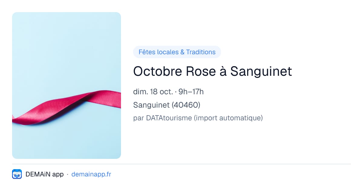Octobre Rose à Sanguinet — Sanguinet