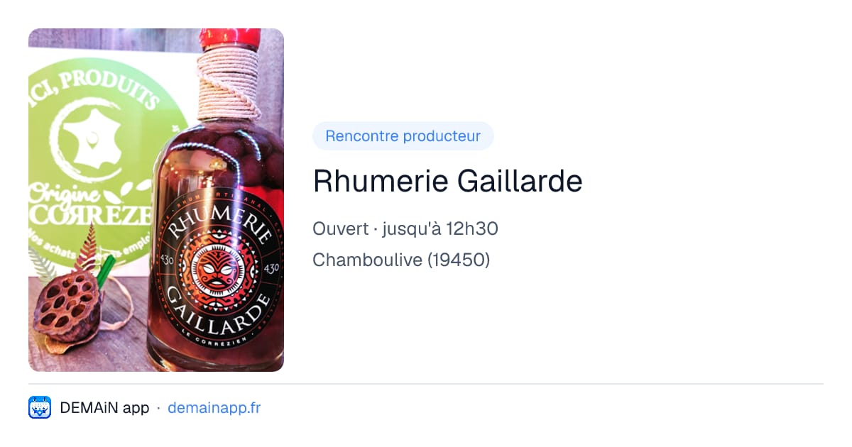 Rhumerie Gaillarde — Chamboulive