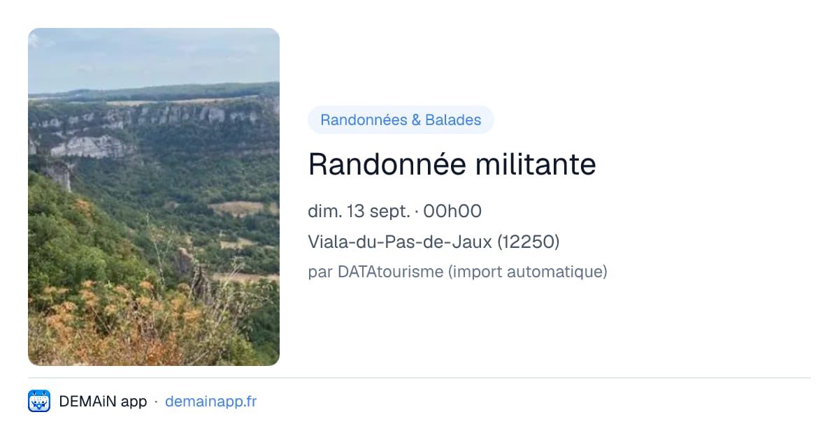 Randonnée militante — Viala-du-Pas-de-Jaux