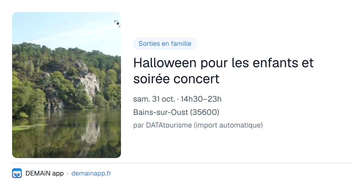 Halloween pour les enfants et soirée concert — Bains-sur-Oust