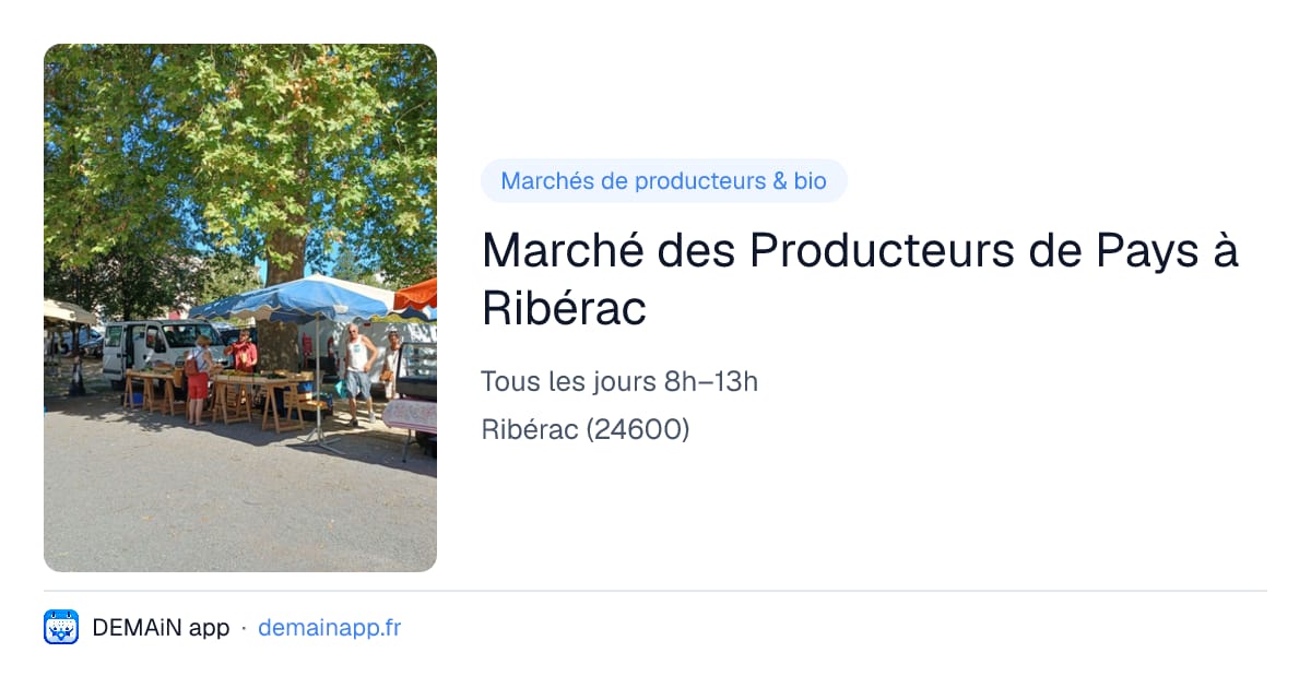 Marché des Producteurs de Pays à Ribérac — Ribérac