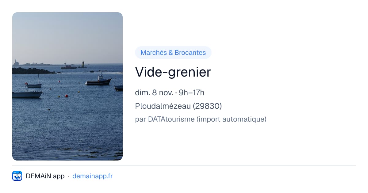 Vide-grenier — Ploudalmézeau