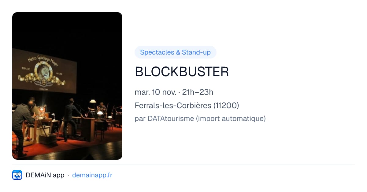 BLOCKBUSTER — Ferrals-les-Corbières