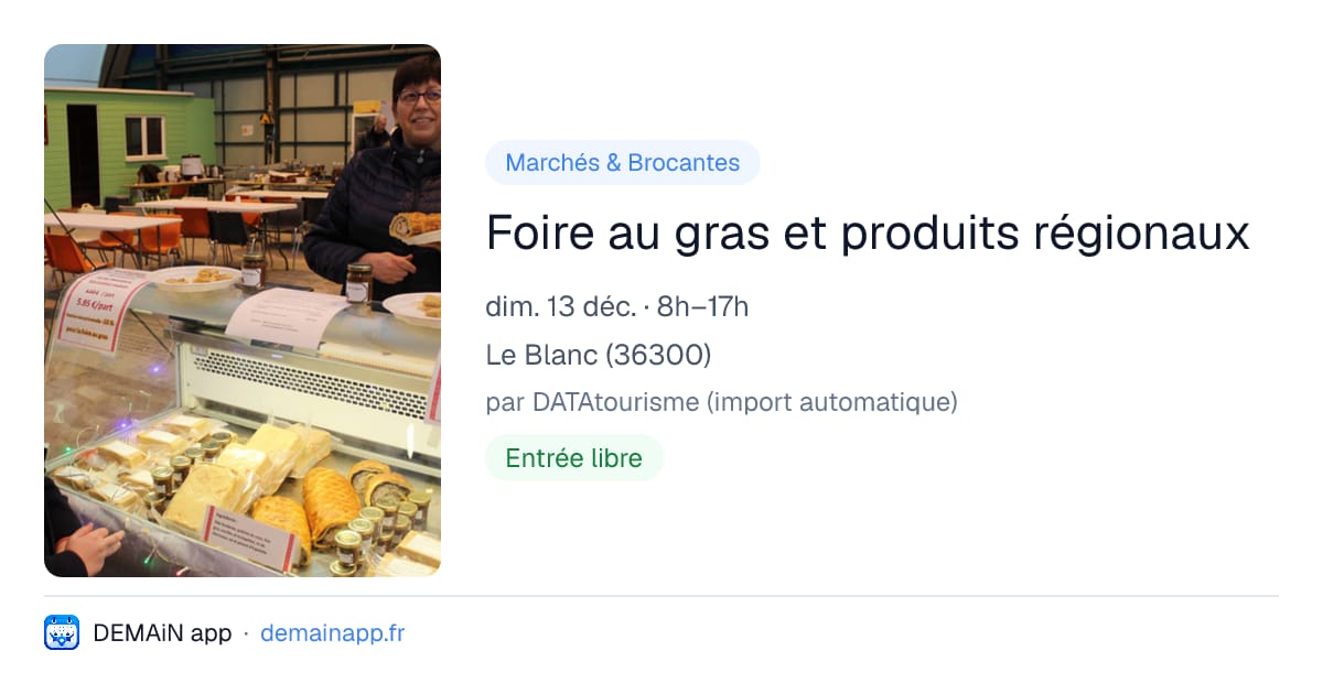 Foire au gras et produits régionaux — Le Blanc