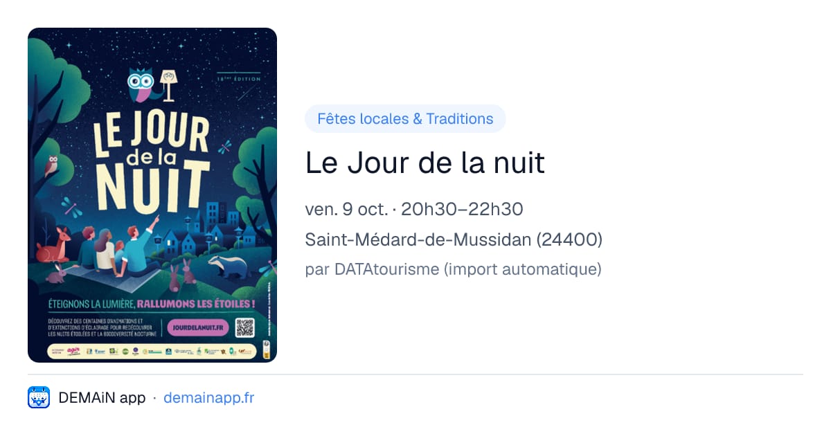 Le Jour de la nuit — Saint-Médard-de-Mussidan