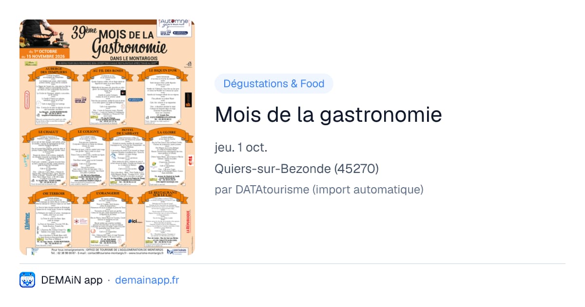 Mois de la gastronomie — Quiers-sur-Bezonde