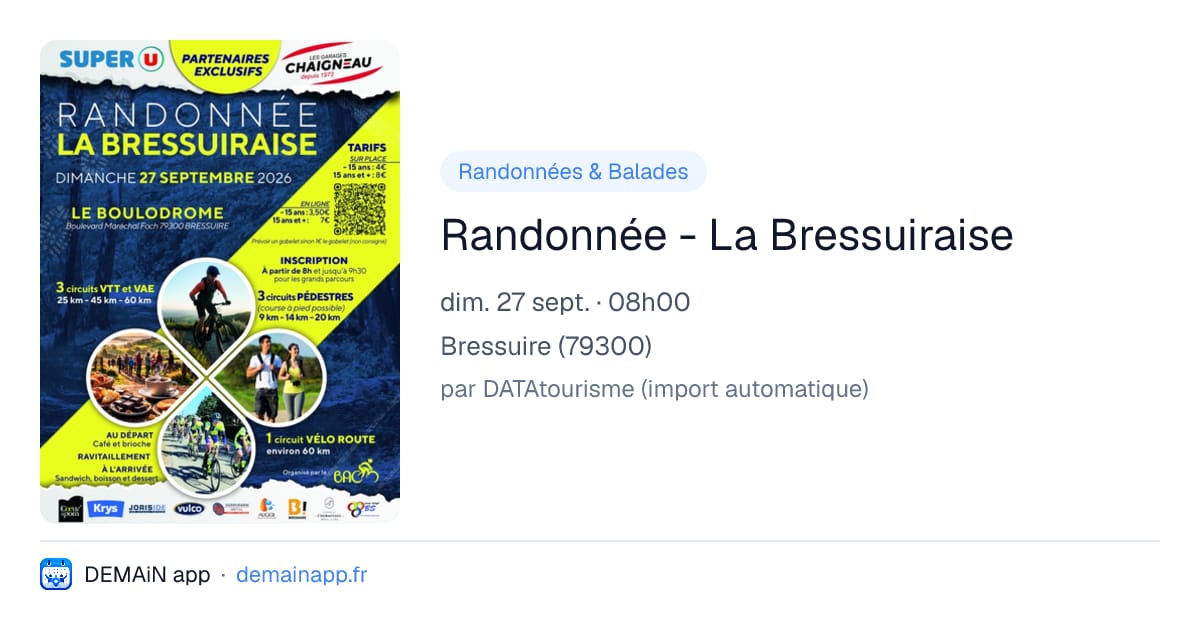 Randonnée - La Bressuiraise — Bressuire
