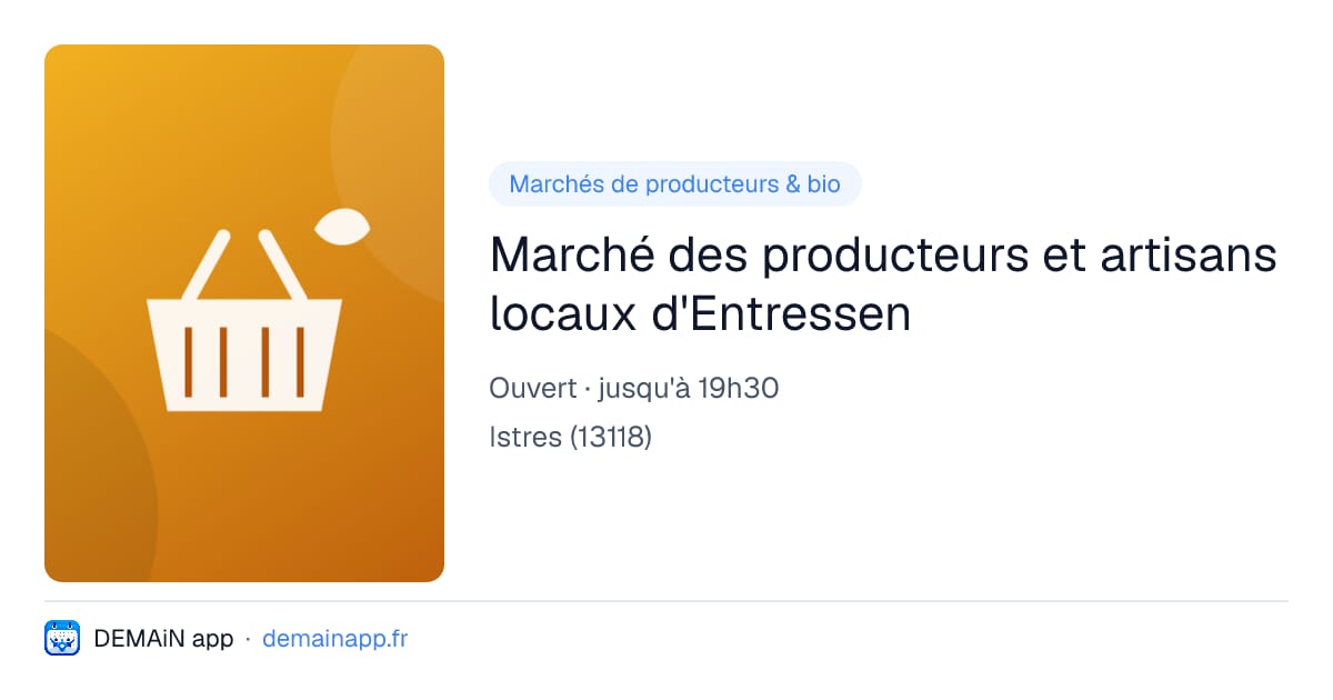 Marché des producteurs et artisans locaux d'Entressen — Istres