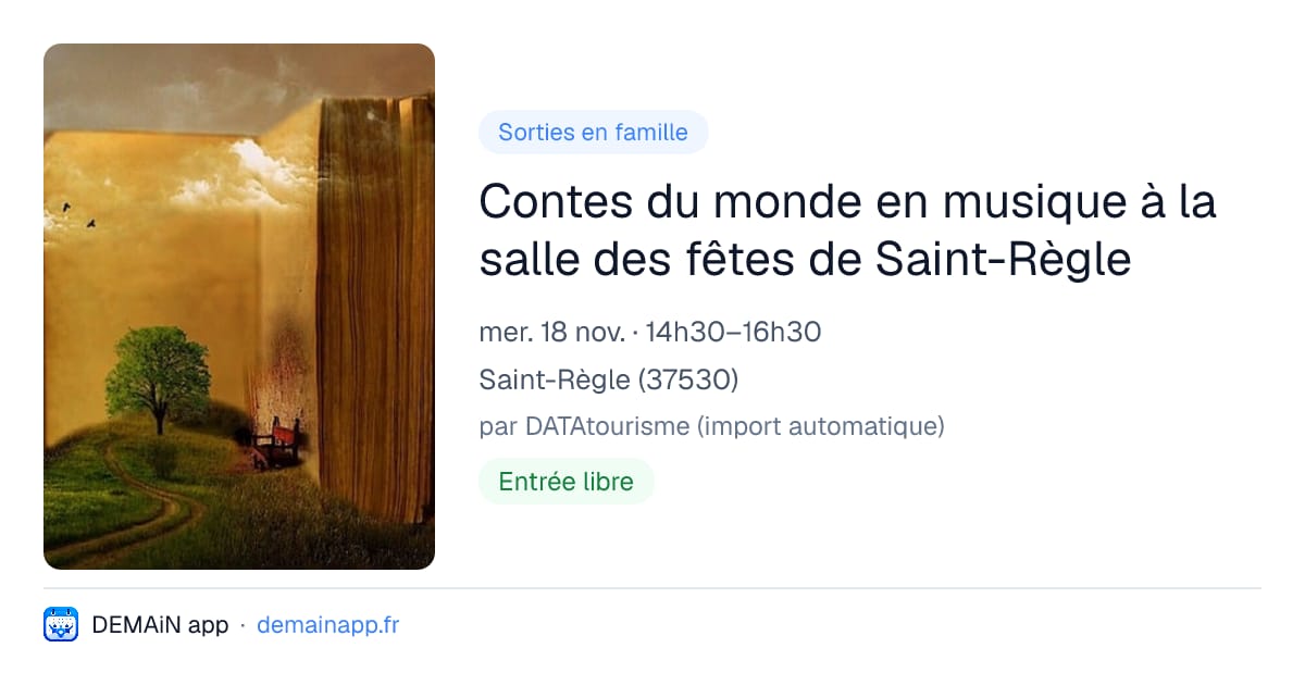 Contes du monde en musique à la salle des fêtes de Saint-Règle — Saint-Règle