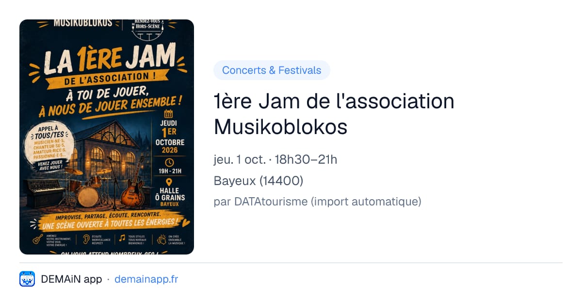 1ère Jam de l'association Musikoblokos — Bayeux