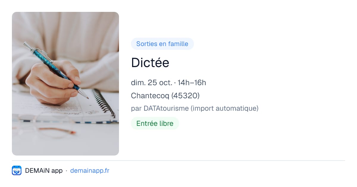 Dictée — Chantecoq