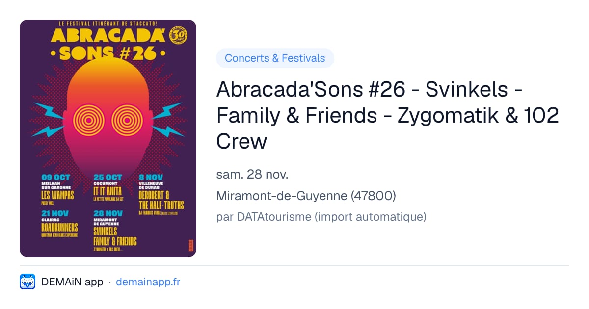 Abracada'Sons #26 - Svinkels - Family & Friends - Zygomatik & 102 Crew — Miramont-de-Guyenne