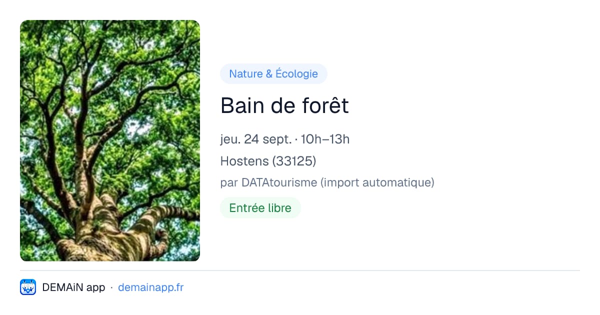 Bain de forêt — Hostens