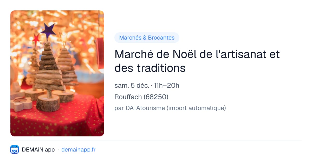 Marché de Noël de l'artisanat et des traditions — Rouffach