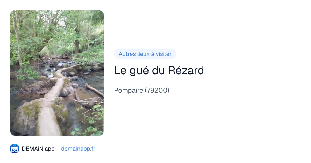 Le gué du Rézard — Pompaire