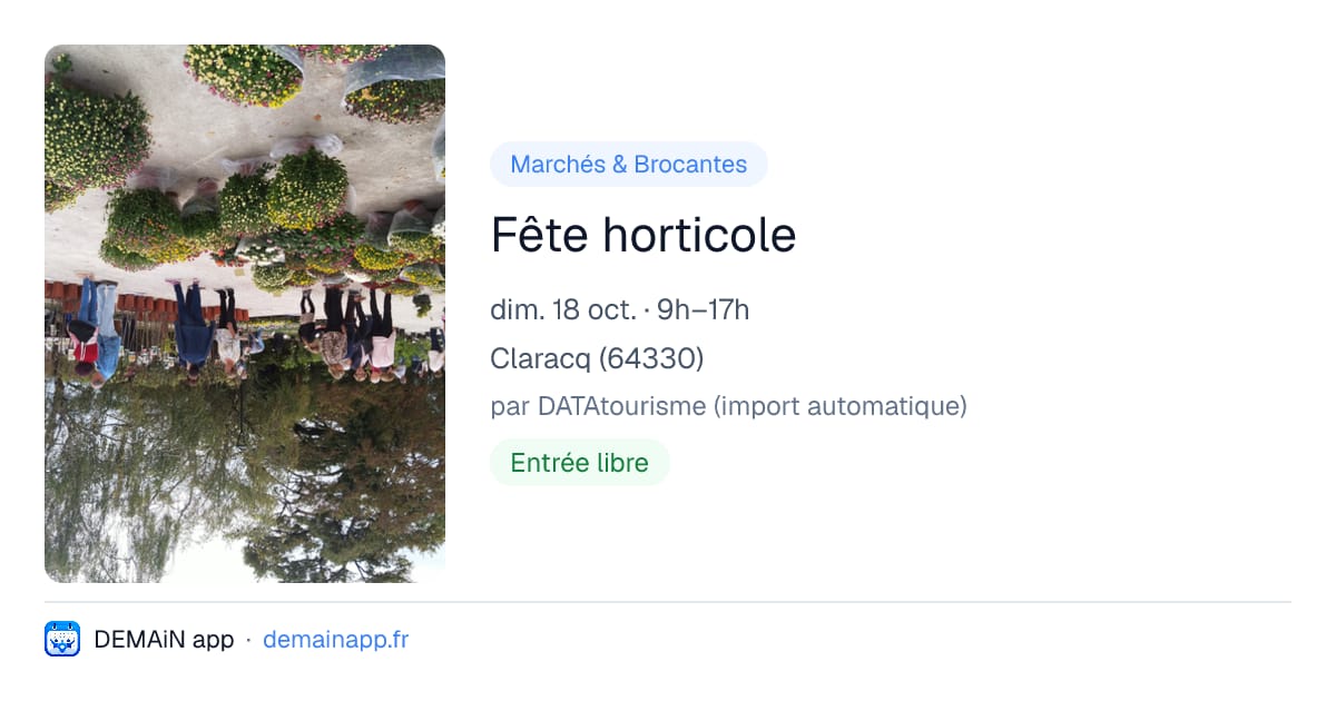 Fête horticole — Claracq