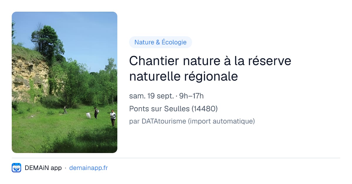 Chantier nature à la réserve naturelle régionale — Ponts sur Seulles