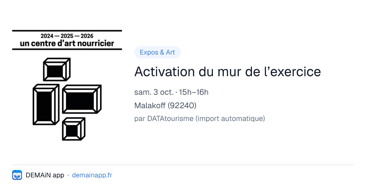 Activation du mur de l’exercice — Malakoff