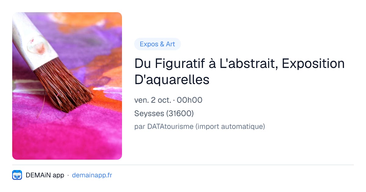 Du Figuratif à L'abstrait, Exposition D'aquarelles — Seysses