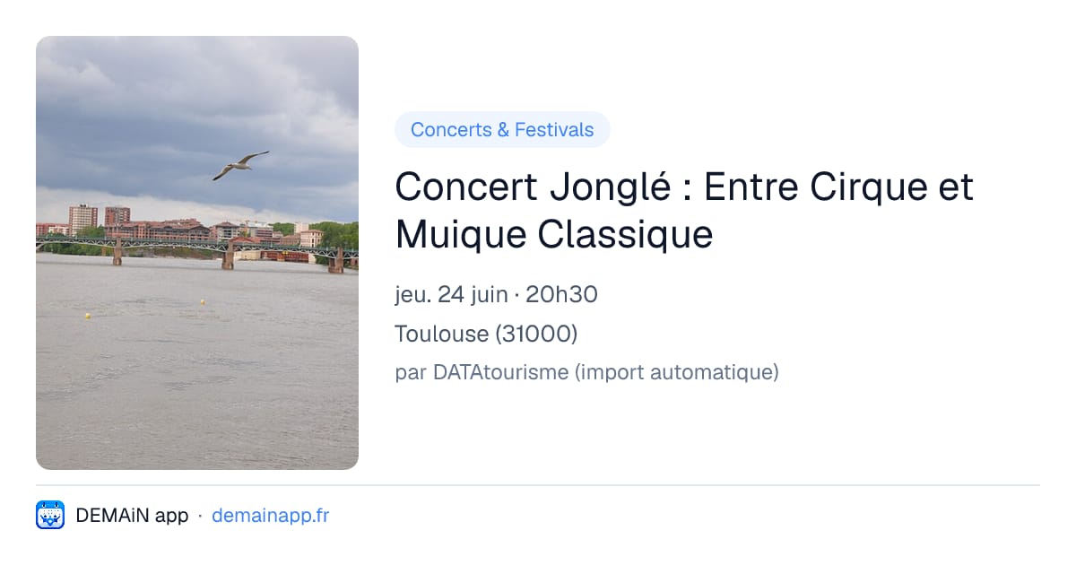 Concert Jonglé : Entre Cirque et Muique Classique — Toulouse