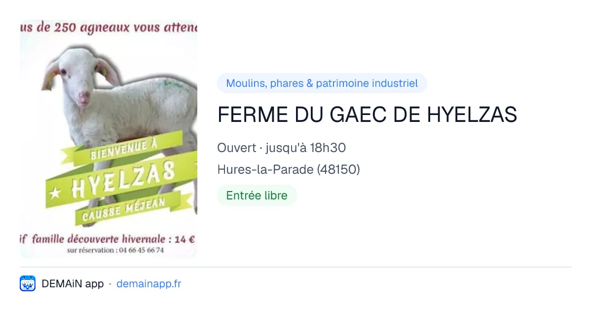 FERME DU GAEC DE HYELZAS — Hures-la-Parade