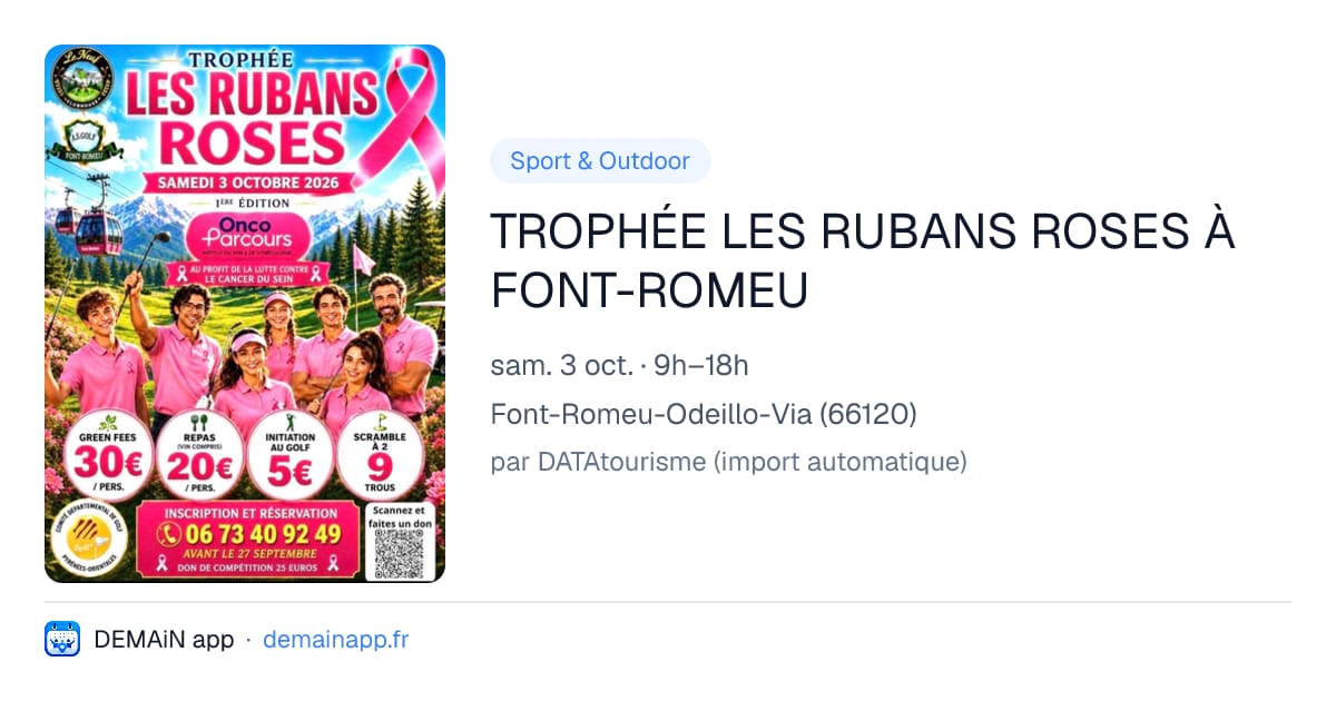 TROPHÉE LES RUBANS ROSES À FONT-ROMEU — Font-Romeu-Odeillo-Via
