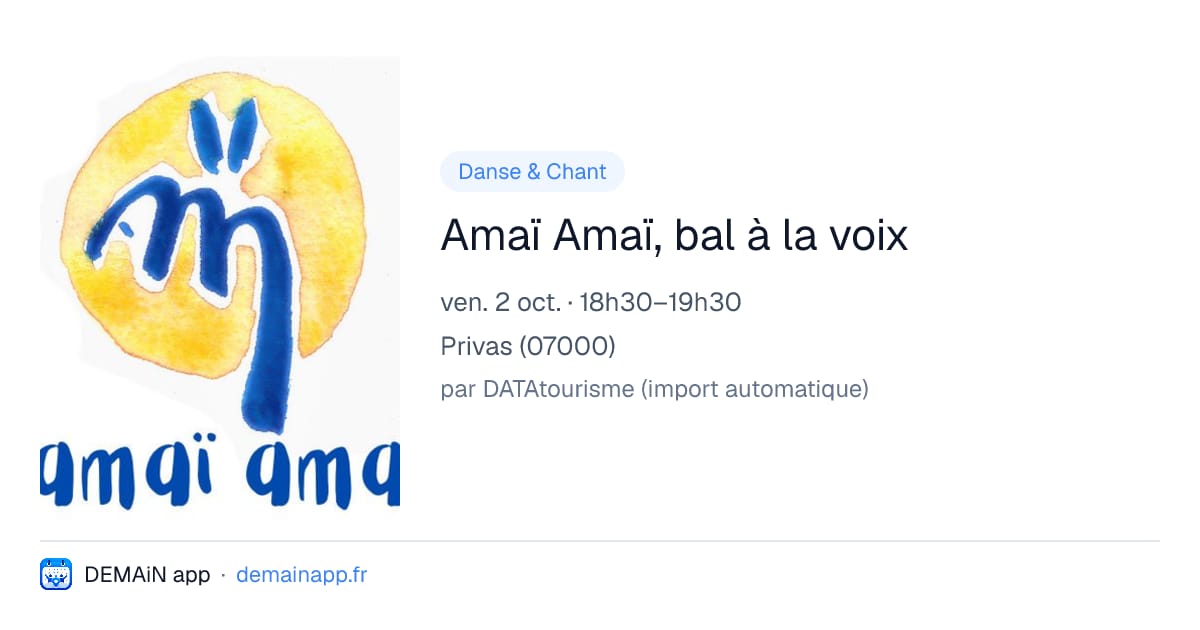 Amaï Amaï, bal à la voix — Privas