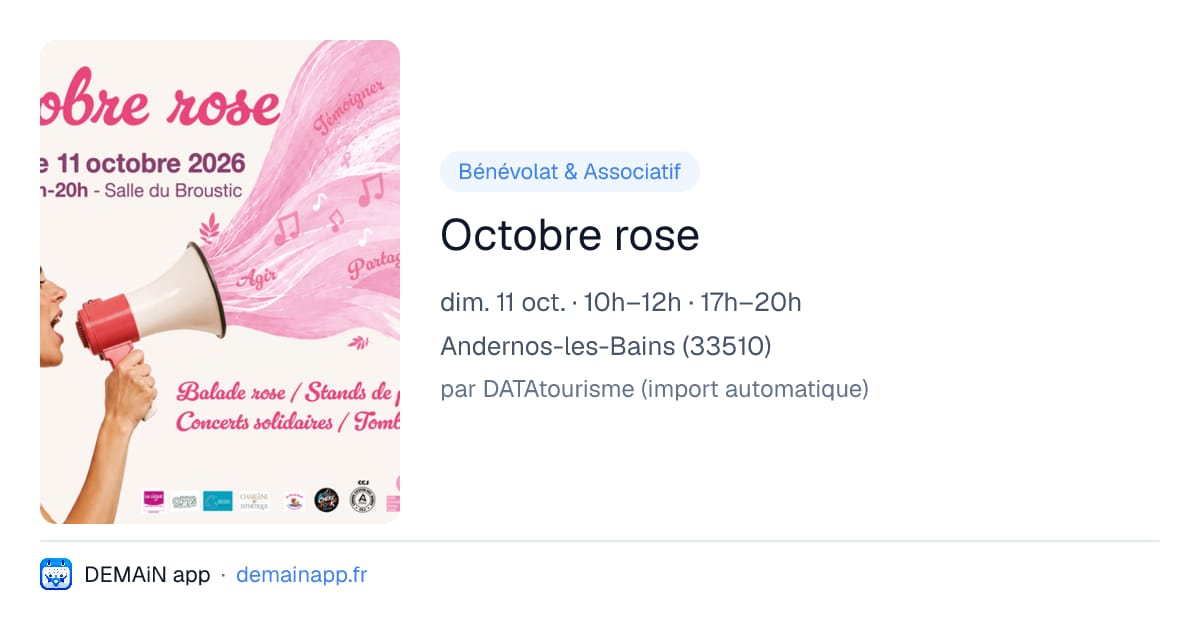Octobre rose — Andernos-les-Bains