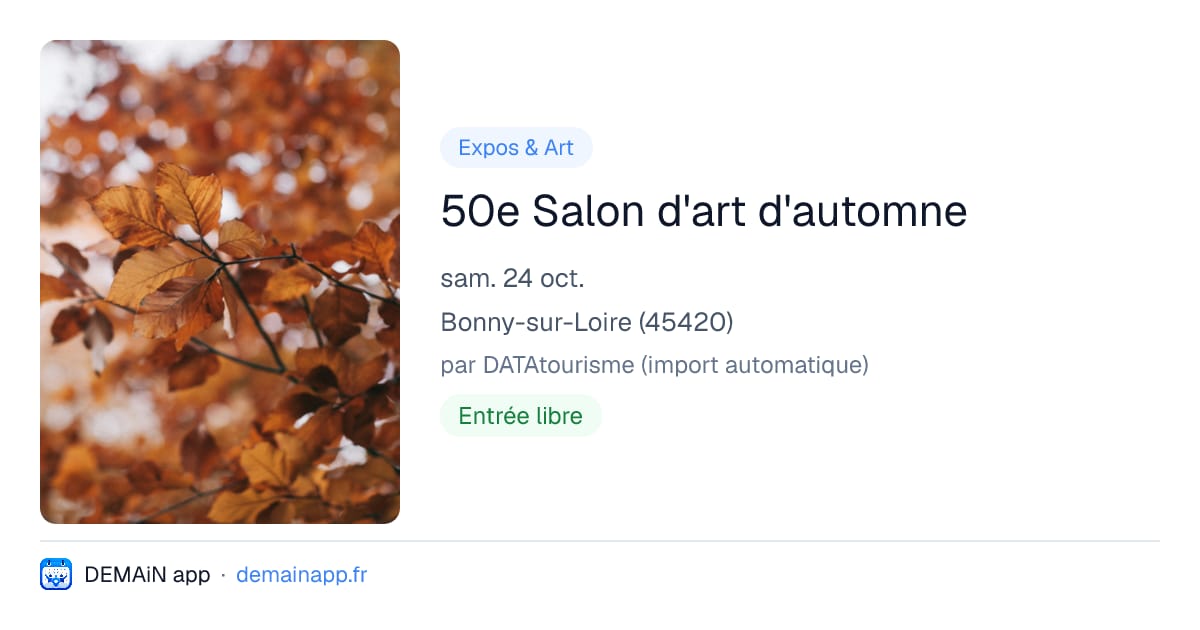 50e Salon d'art d'automne — Bonny-sur-Loire