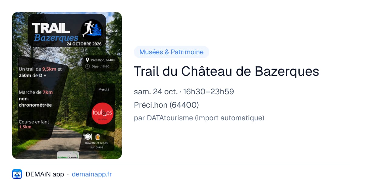 Trail du Château de Bazerques — Précilhon