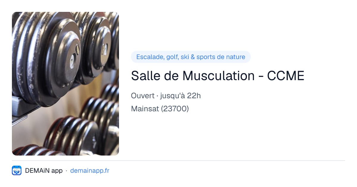 Salle de Musculation - CCME — Mainsat
