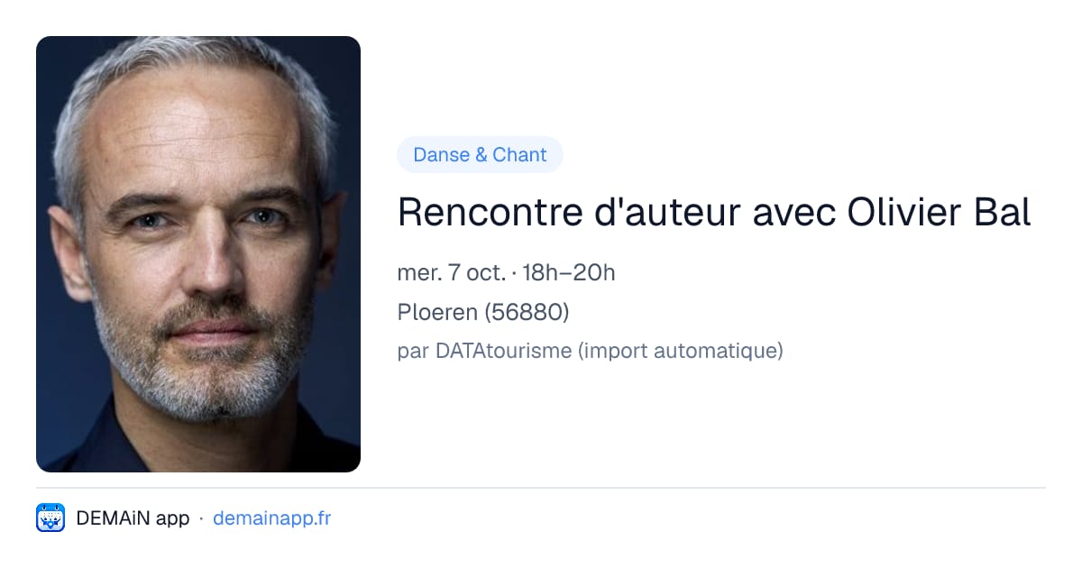 Rencontre d'auteur avec Olivier Bal — Ploeren