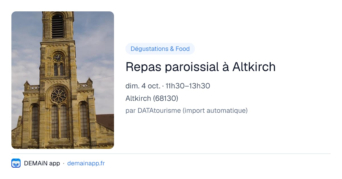 Repas paroissial à Altkirch — Altkirch