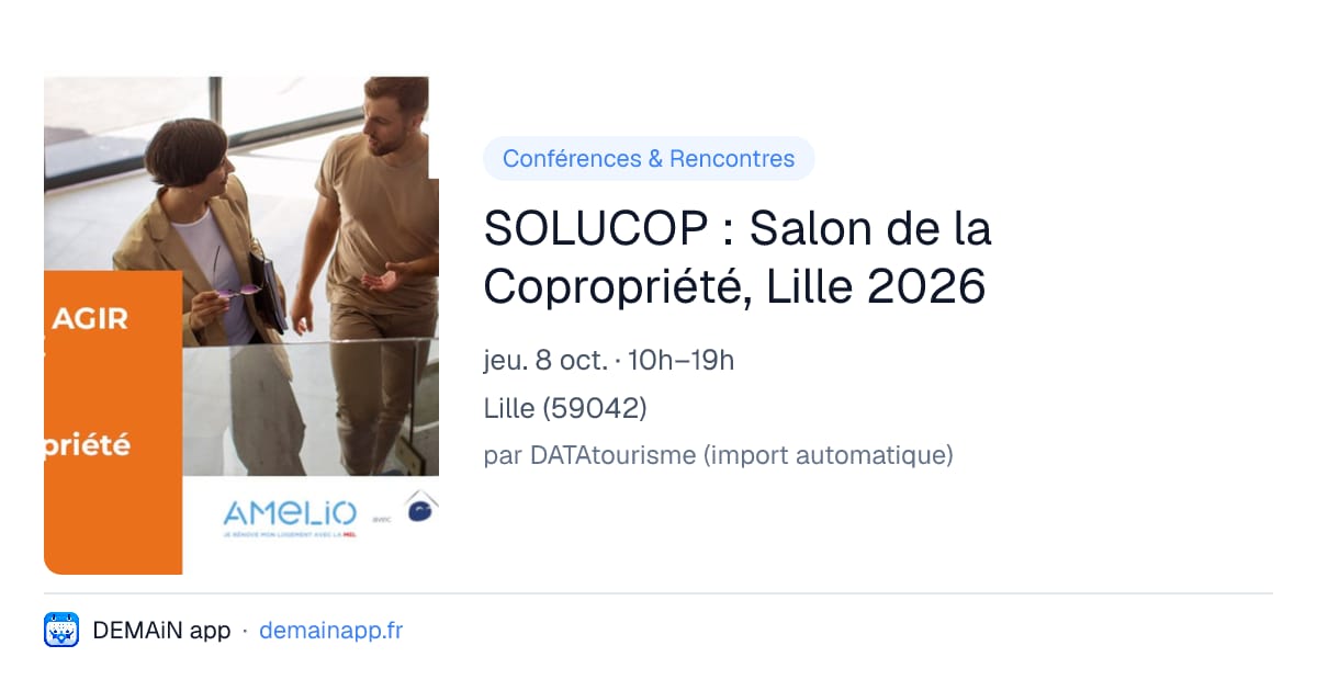 SOLUCOP : Salon de la Copropriété, Lille 2026 — Lille