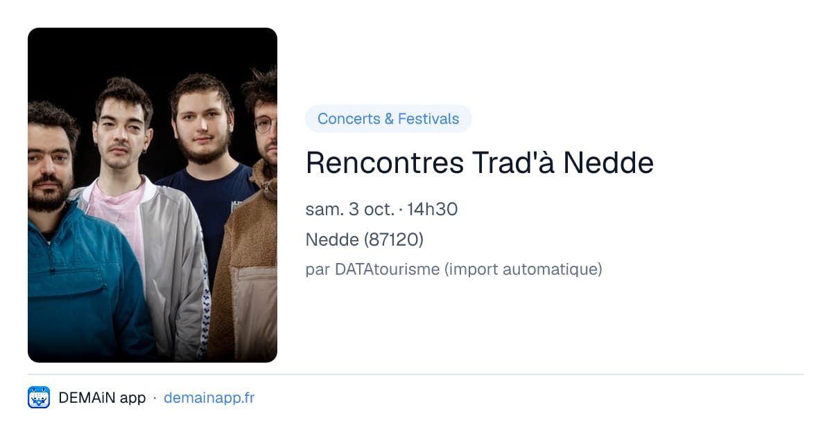 Rencontres Trad'à Nedde — Nedde
