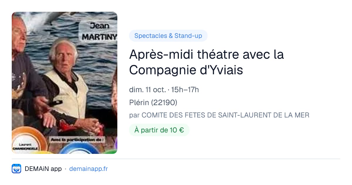 Après-midi théatre avec la Compagnie d'Yviais — Plérin