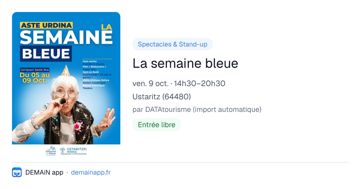 La semaine bleue — Ustaritz