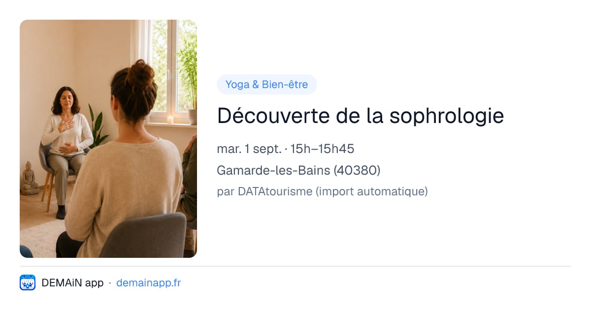 Découverte de la sophrologie — Gamarde-les-Bains