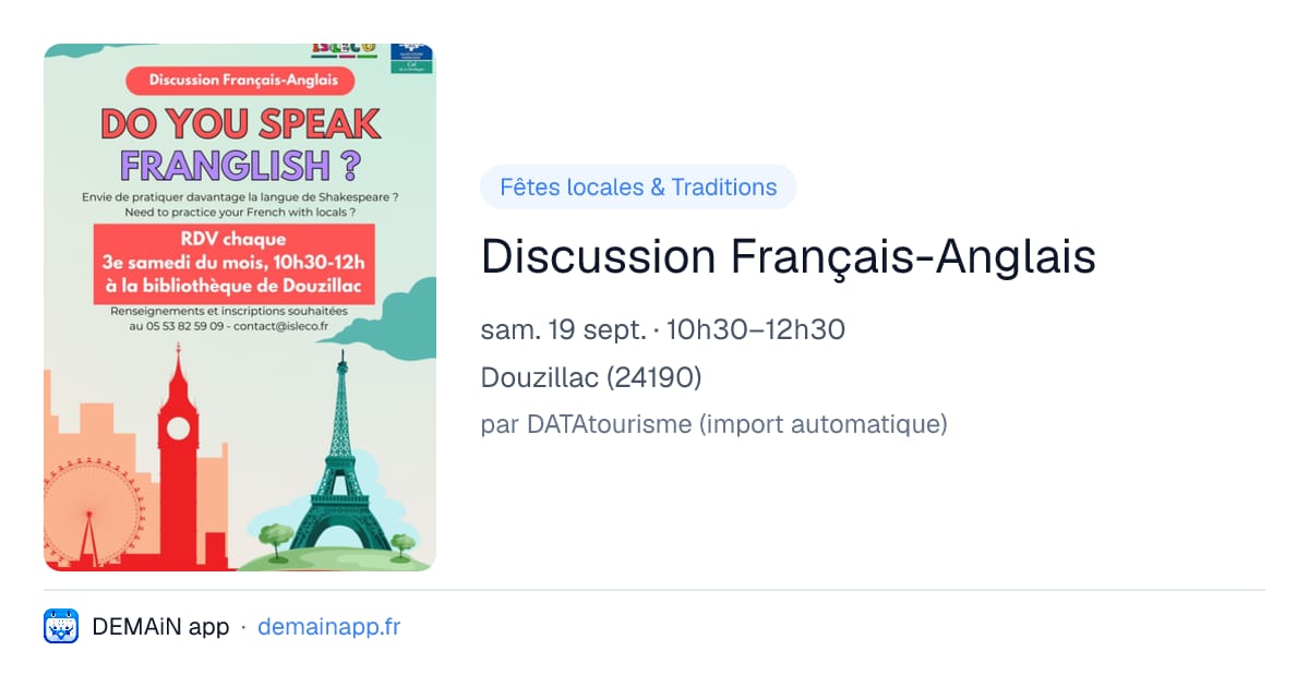 Discussion Français-Anglais — Douzillac