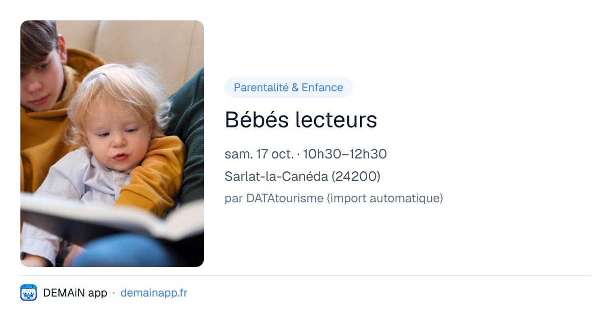 Bébés lecteurs — Sarlat-la-Canéda