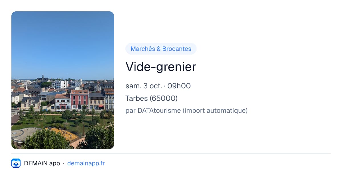 Vide-grenier — Tarbes