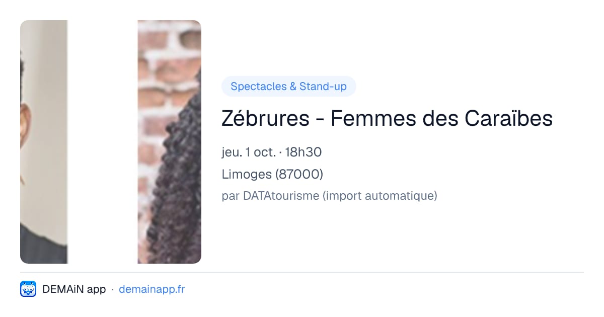 Zébrures - Femmes des Caraïbes — Limoges